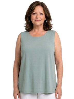 J. Jill Wearever Collection Sage Green Sleeveless Tank Top Size 3X